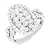 2.42ct 18k White Gold Diamond Lady's Ring